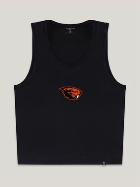 Hype and Vice Oregon State MVP Tank Top Black Embroidered Ribbed XL EUC